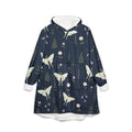 Hooded Blanket — Night Moth Floral Sherpa Hoodie Blanket