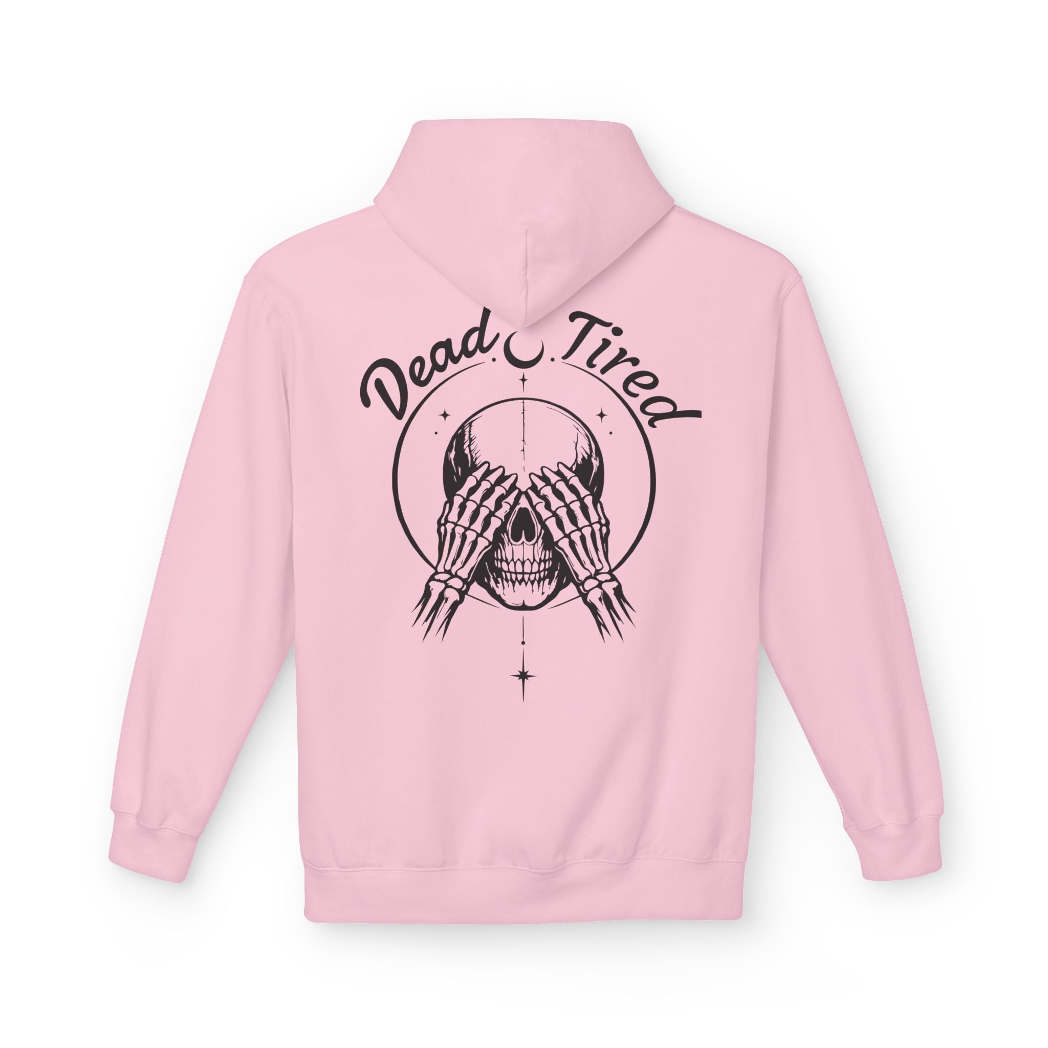 Dead Tired Skull Hoodie — Gothic Skeleton Pullover