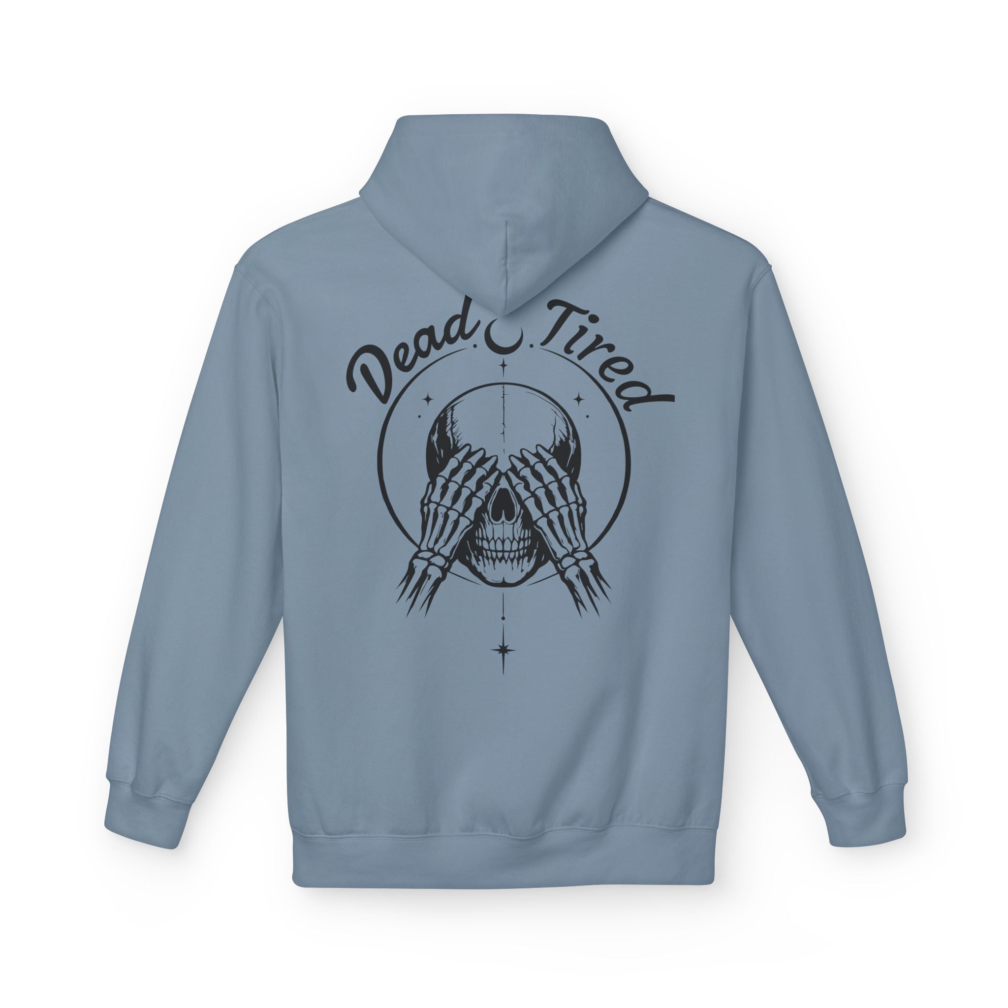 Dead Tired Skull Hoodie — Gothic Skeleton Pullover