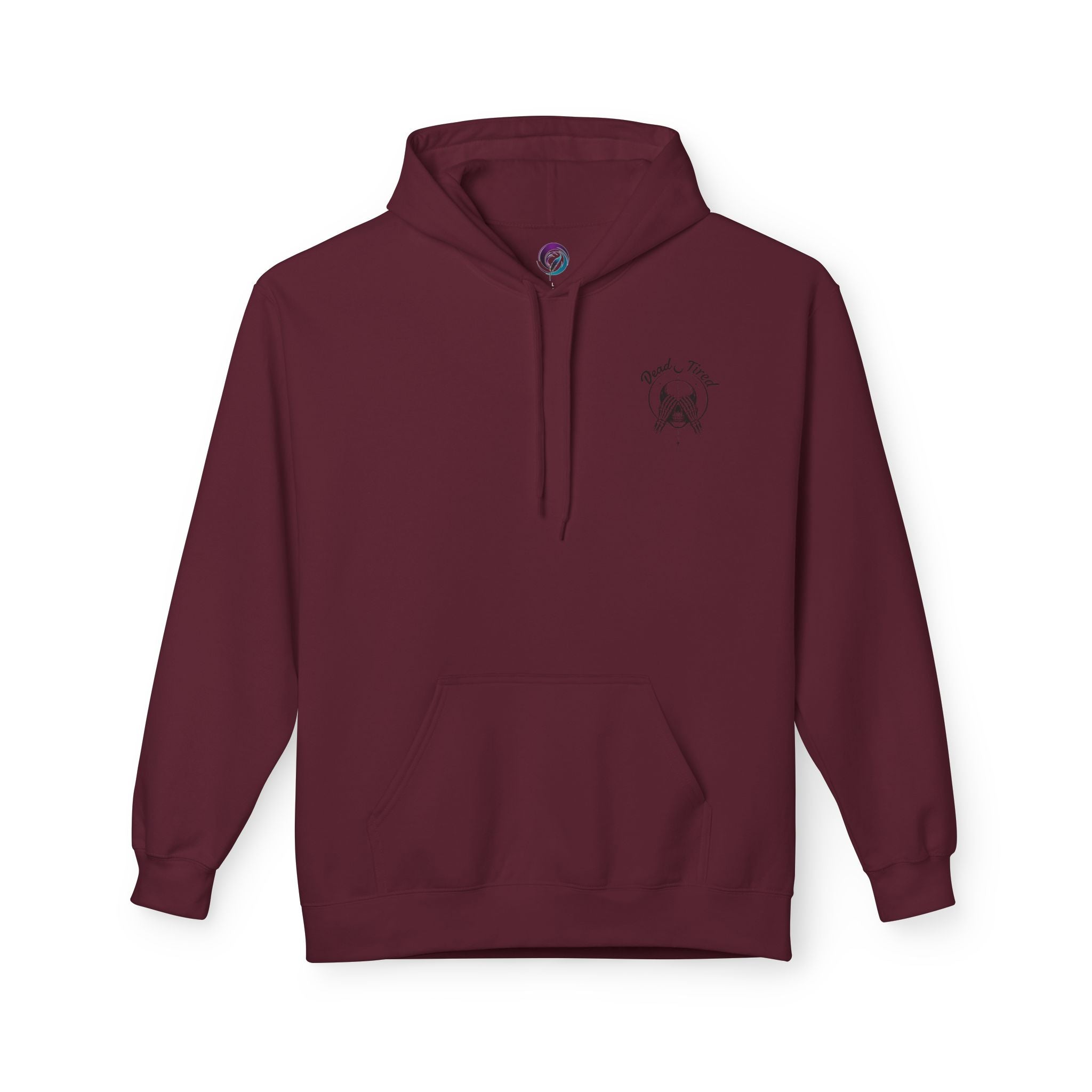 Dead Tired Skull Hoodie — Gothic Skeleton Pullover