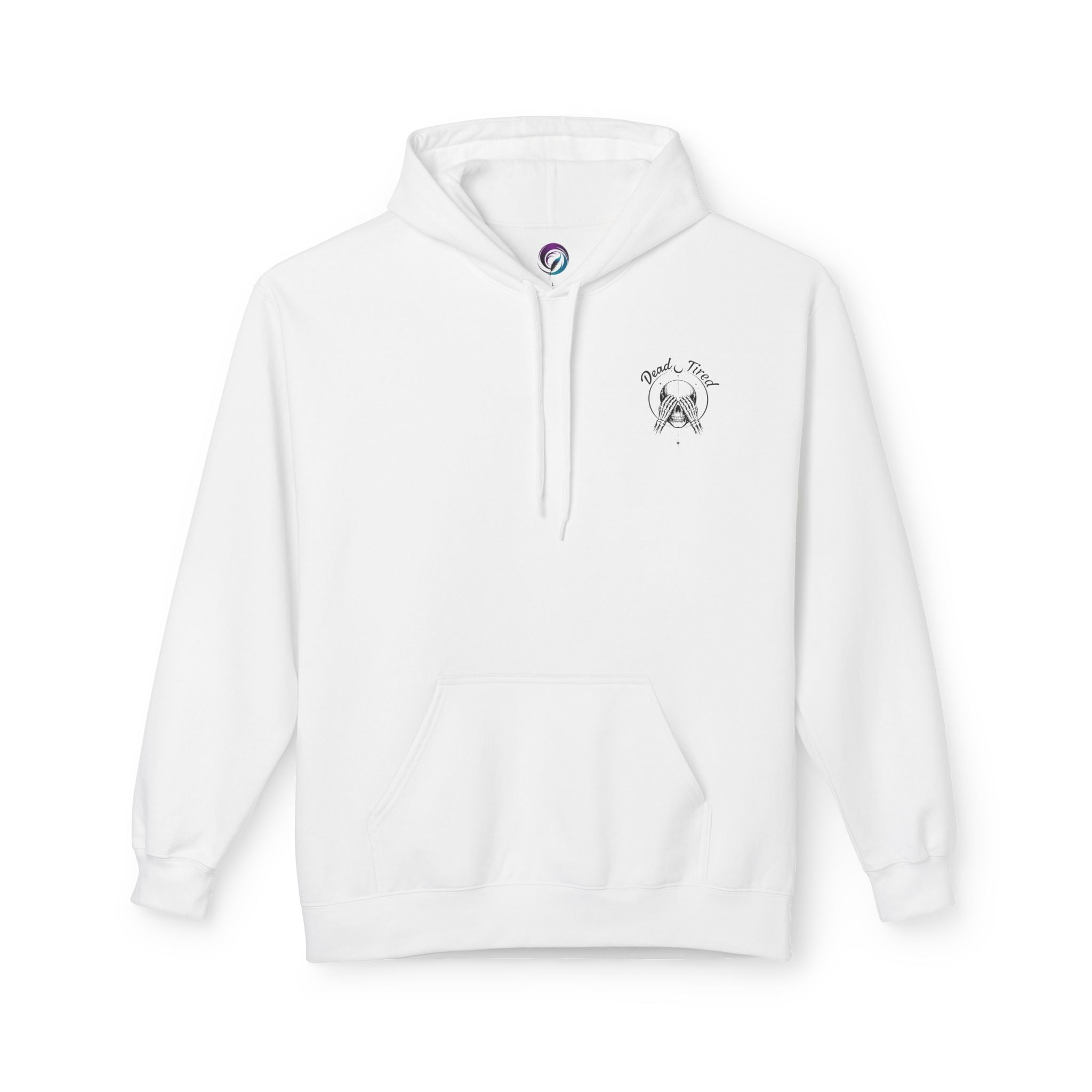 Dead Tired Skull Hoodie — Gothic Skeleton Pullover