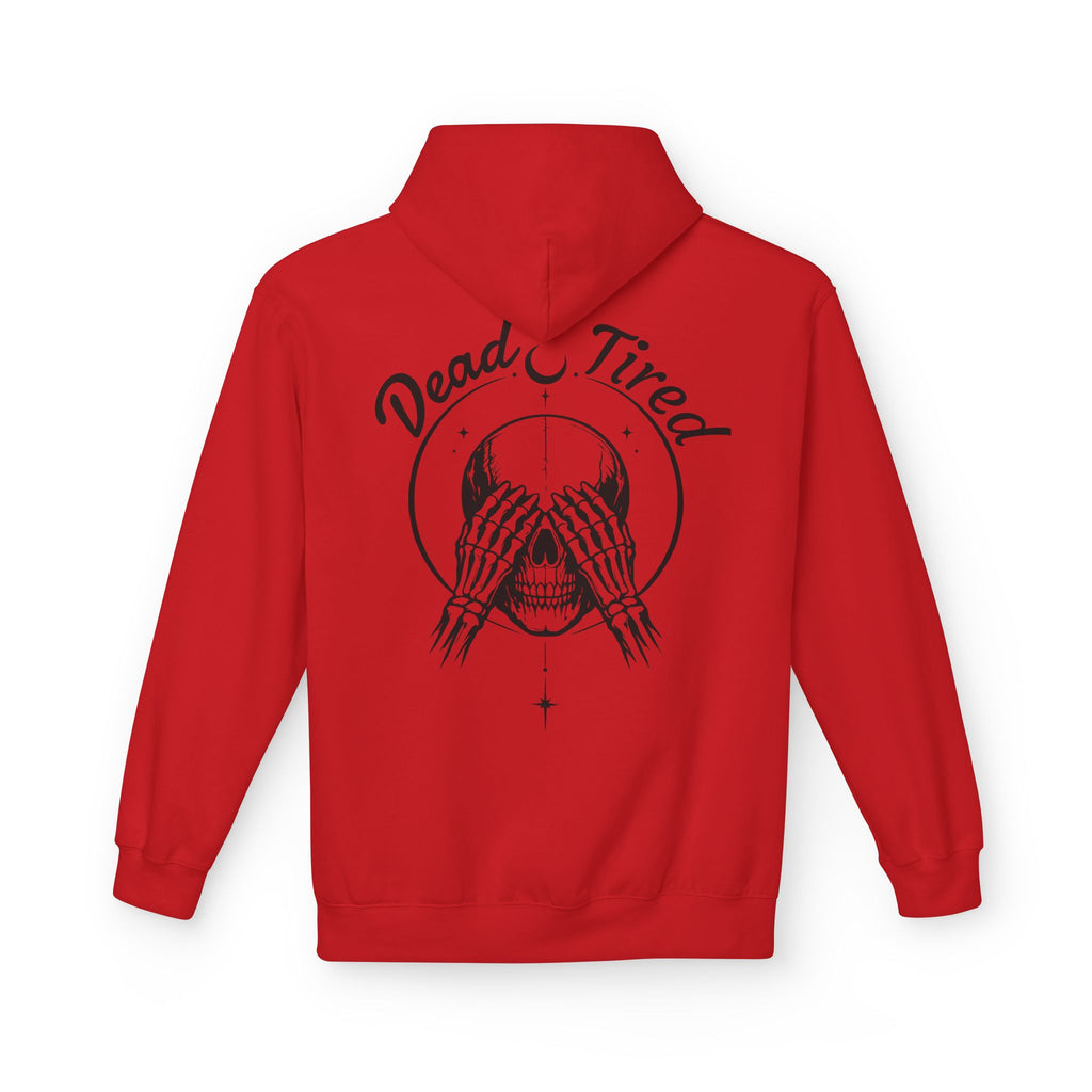 Dead Tired Skull Hoodie — Gothic Skeleton Pullover