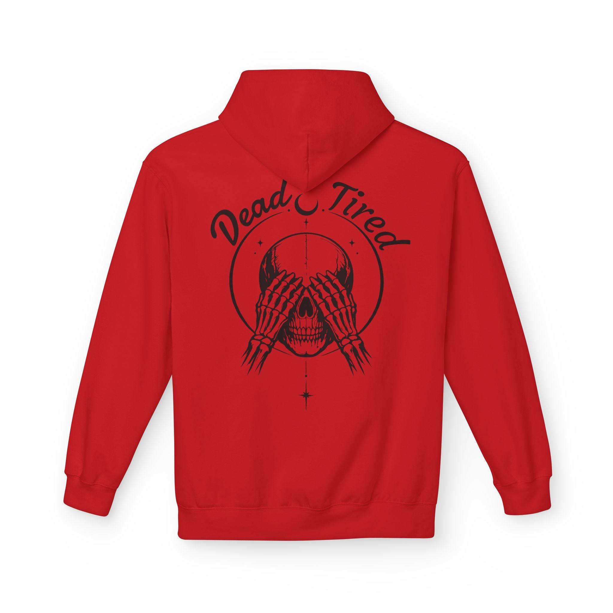Dead Tired Skull Hoodie — Gothic Skeleton Pullover