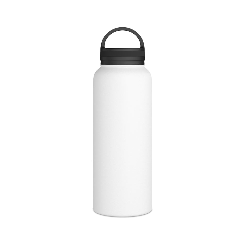 Skeleton Hand with Daisy Stainless Steel Water Bottle — Floral Goth Insulated Bottle with Handle Lid