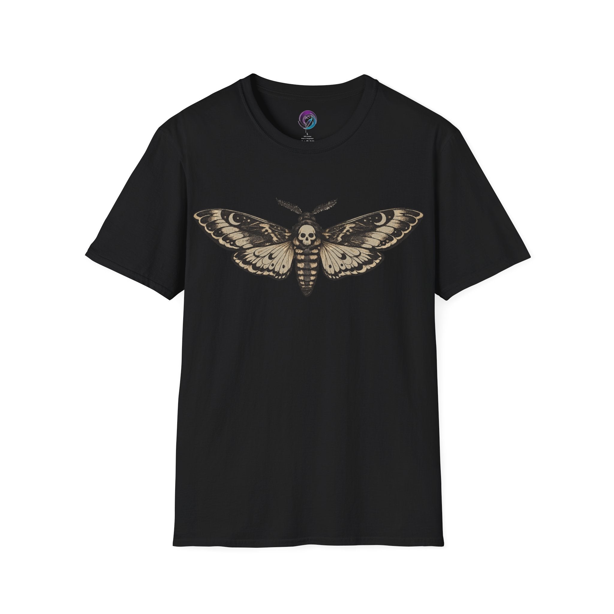 Death's-Head Moth T-Shirt — Gothic Skull Moth Graphic Tee