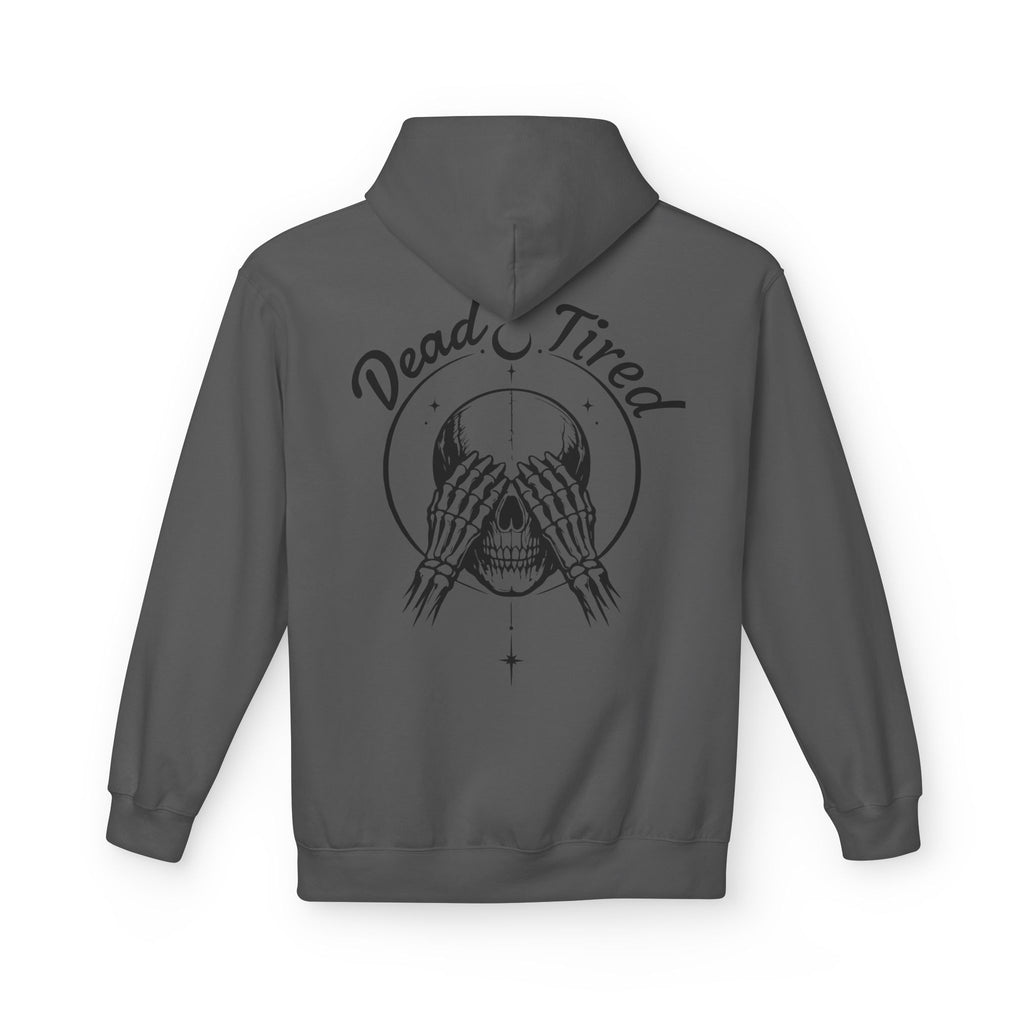 Dead Tired Skull Hoodie — Gothic Skeleton Pullover