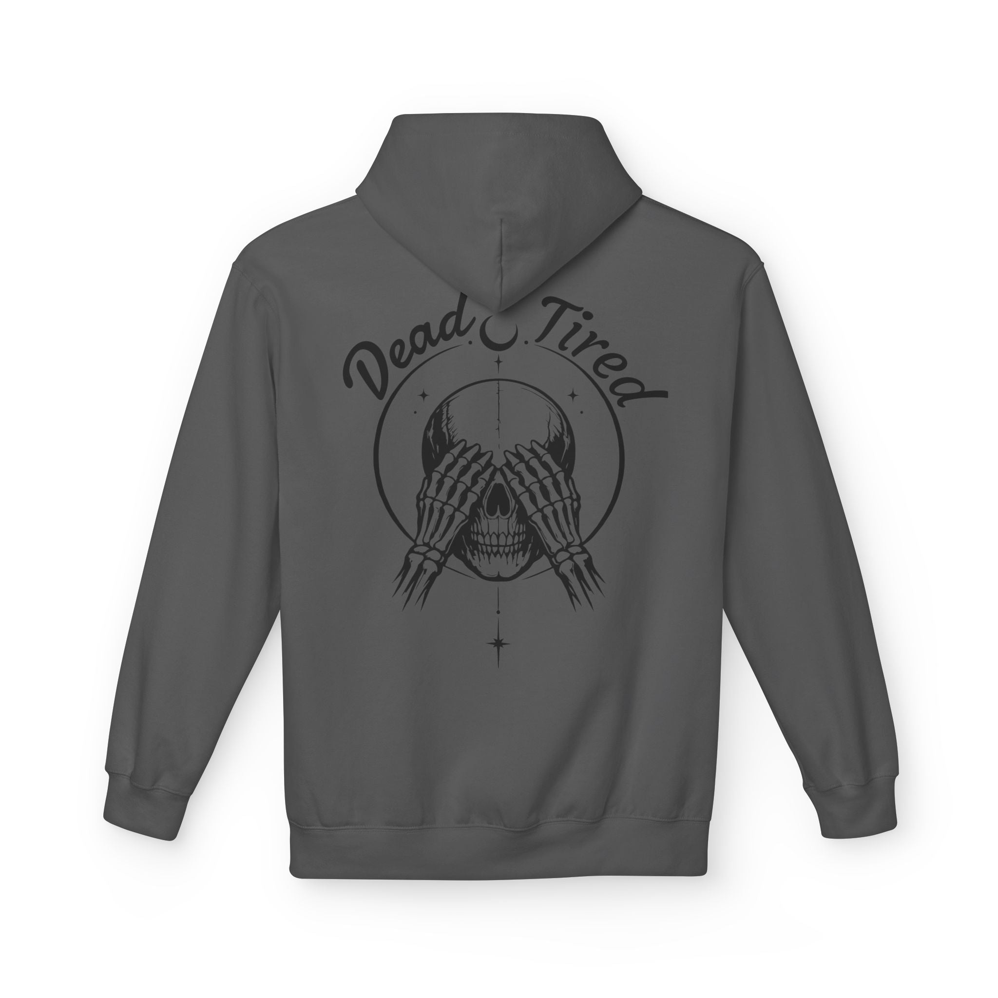 Dead Tired Skull Hoodie — Gothic Skeleton Pullover