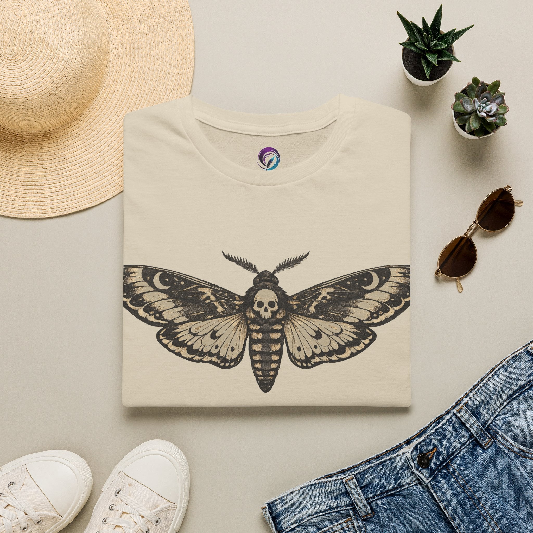 Death's-Head Moth T-Shirt — Gothic Skull Moth Graphic Tee