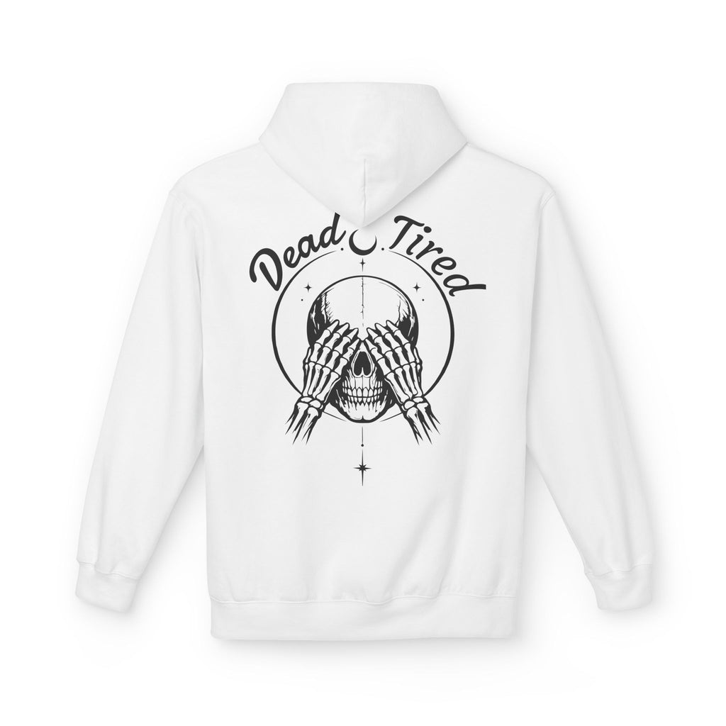 Dead Tired Skull Hoodie — Gothic Skeleton Pullover