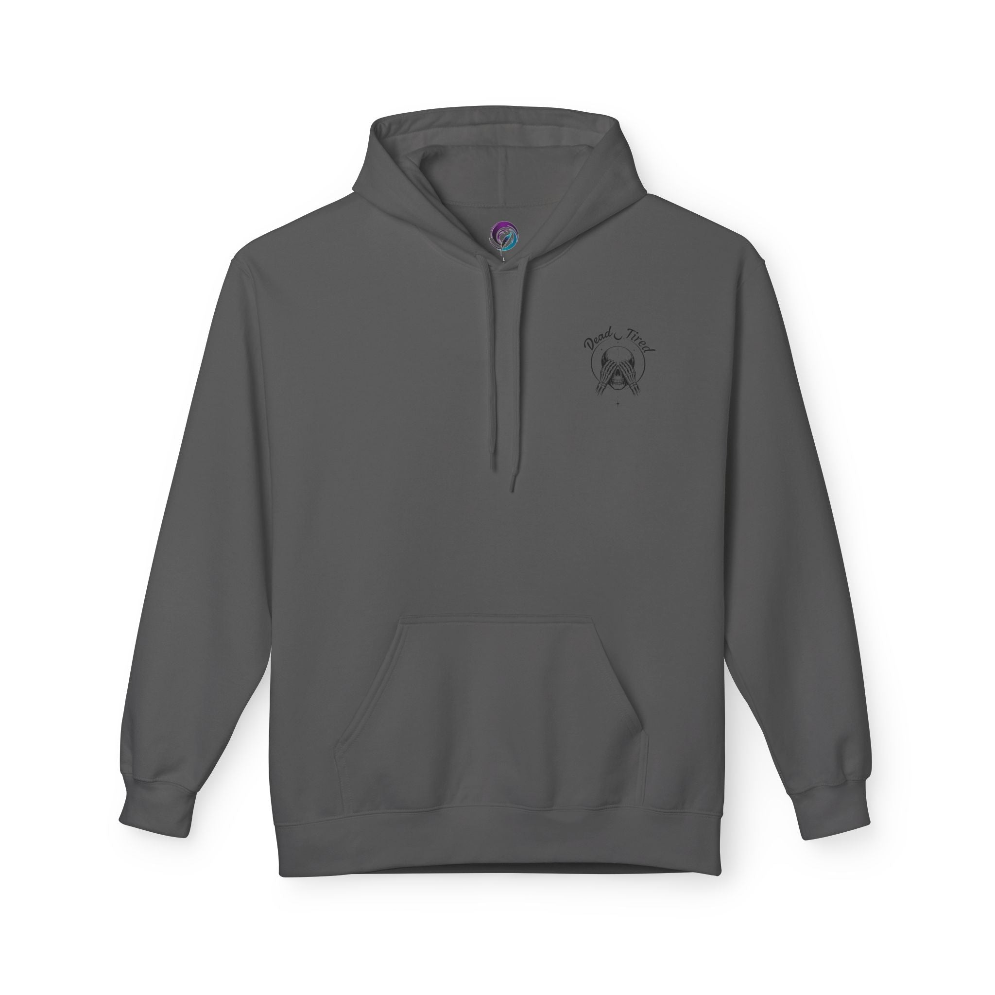 Dead Tired Skull Hoodie — Gothic Skeleton Pullover