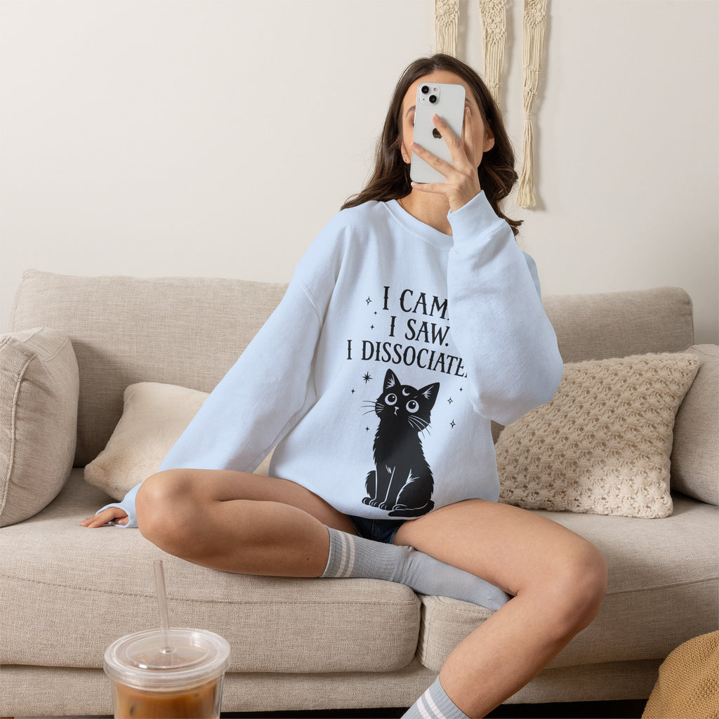 Graphic Print Dissociate Crewneck Sweatshirt
