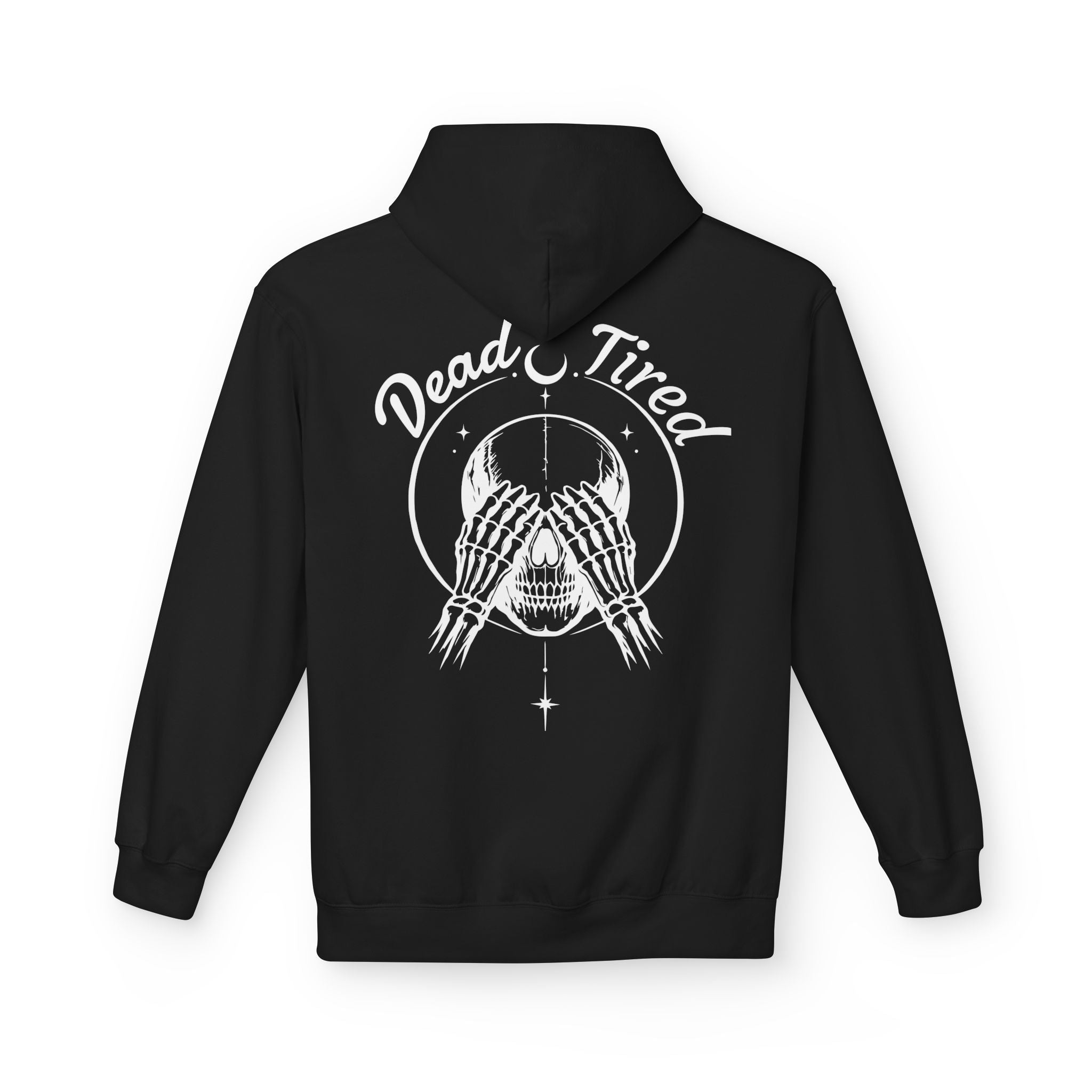 Dead Tired Skull Hoodie — Gothic Skeleton Pullover