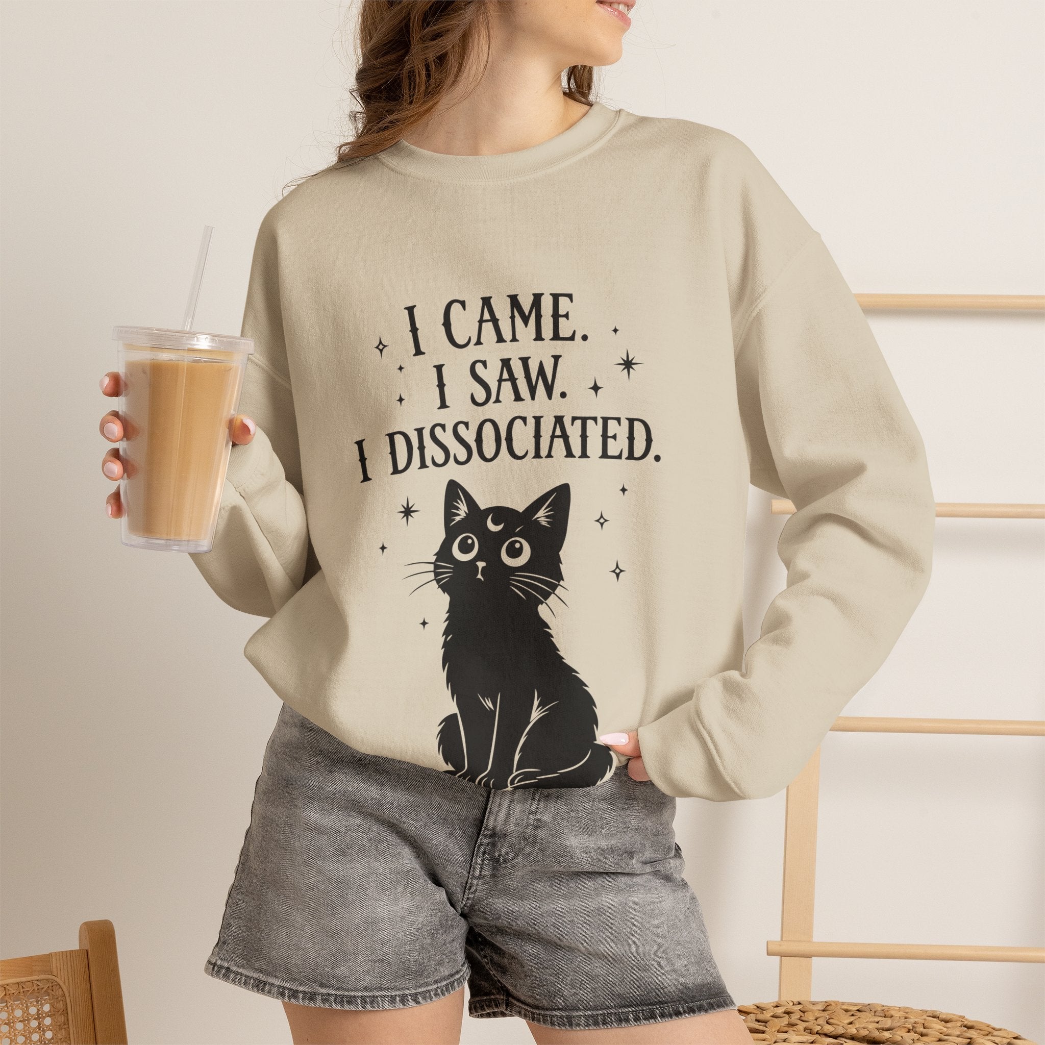 Graphic Print Dissociate Crewneck Sweatshirt