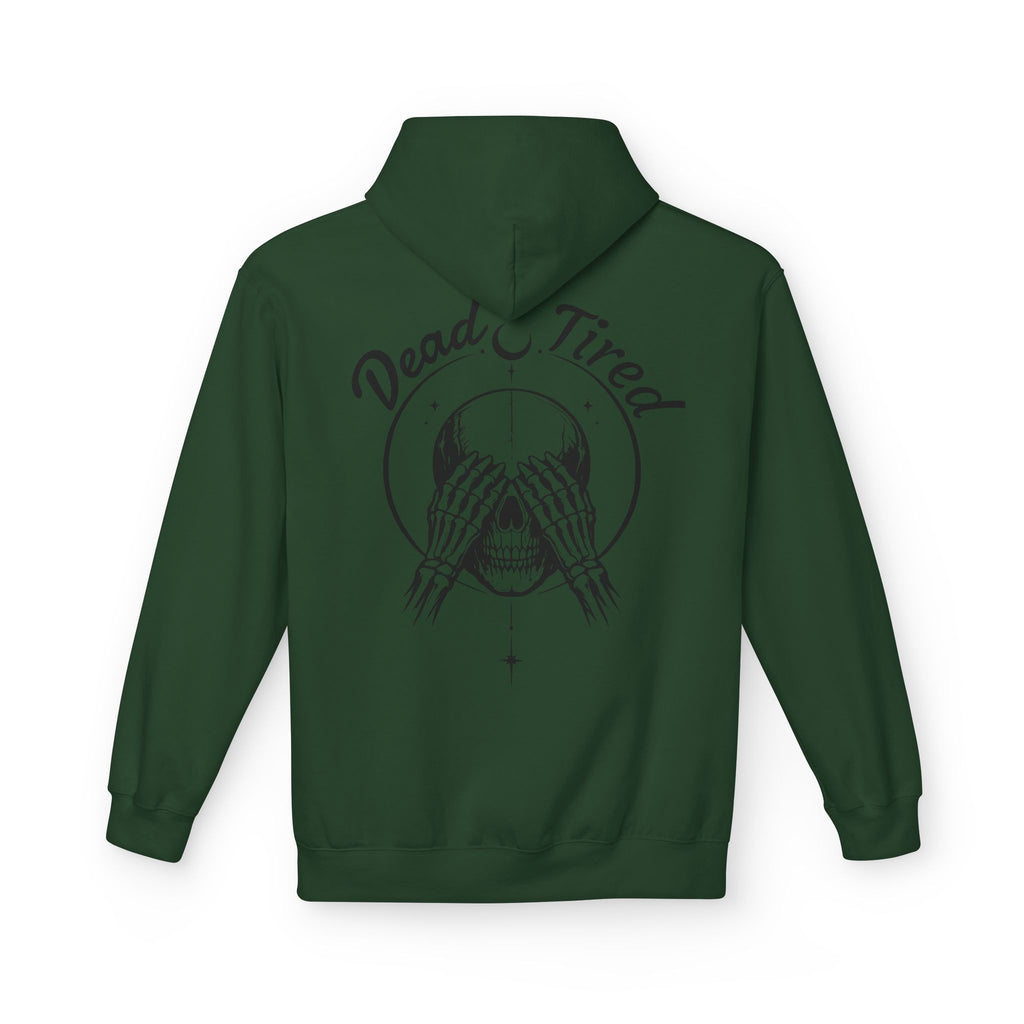 Dead Tired Skull Hoodie — Gothic Skeleton Pullover