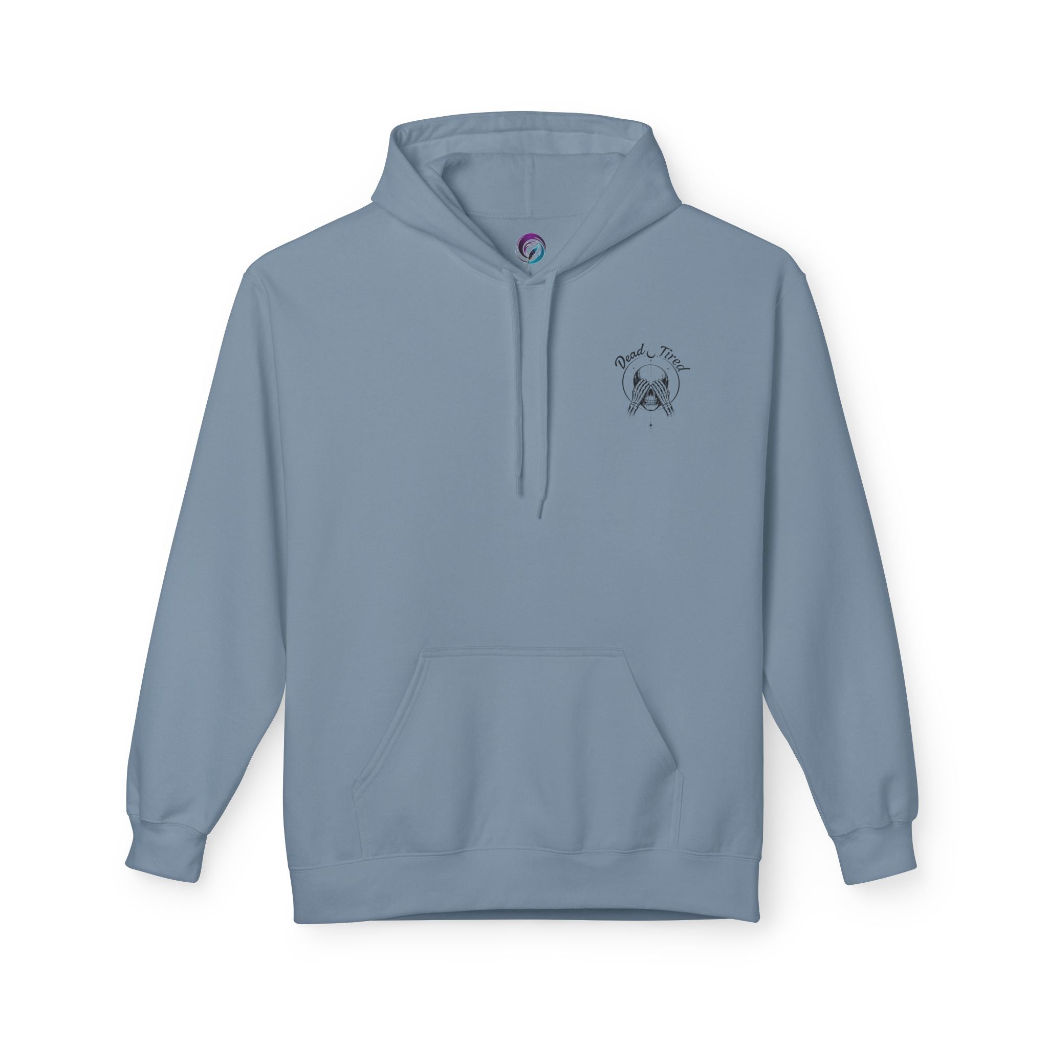 Dead Tired Skull Hoodie — Gothic Skeleton Pullover