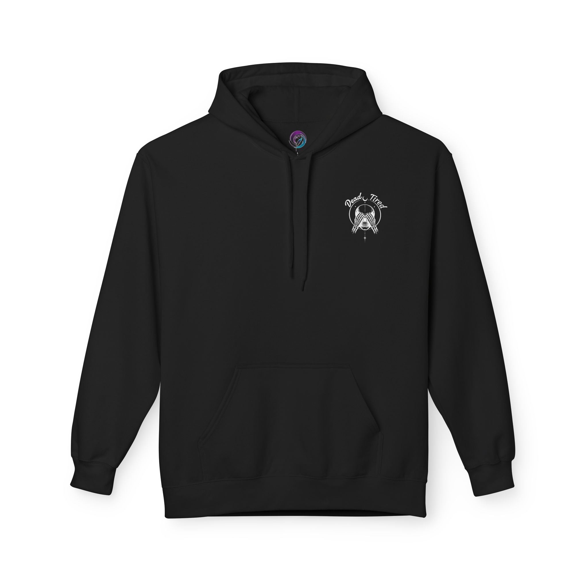 Dead Tired Skull Hoodie — Gothic Skeleton Pullover